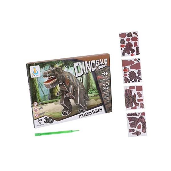 TOYANDONA 1 Ensemble 39 Puzzle Dinosaure Puzzles De Bricolage Jouet De Tri De Puzzle Jeux De Puzzle à Empiler Puzzle pour Enf