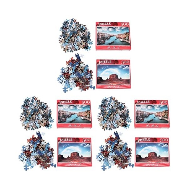 TOYANDONA 500 Pièces 2 Ensembles Scie Sauteuse 500 Énigmes pour Célèbres Puzzles De Peinture Puzzle Peinture à lhuile Célèbr