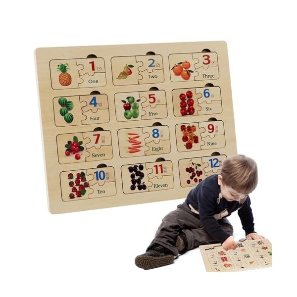 calua Puzzle de Correspondance de nombres,Jouets dapprentissage des nombres pour Les dâge préscolaire | Jouets de développe