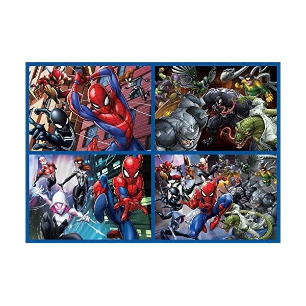 Educa - 4 Puzzle Spiderman | MultiPuzzles Progressifs Enfant 50, 80, 100, 150 pièces | Puzzle Spider-Man +5 Ans 18102 