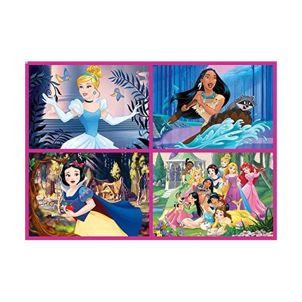 Educa - Princess Multi 4 in 1 Disney Princesses, 17637, Cranberry