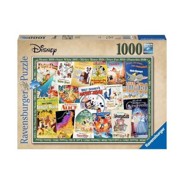 Ravensburger Disney Vintage Movie Posters 1000 Piece Jigsaw Puzzle for Adults & for Kids Age 12 and Up