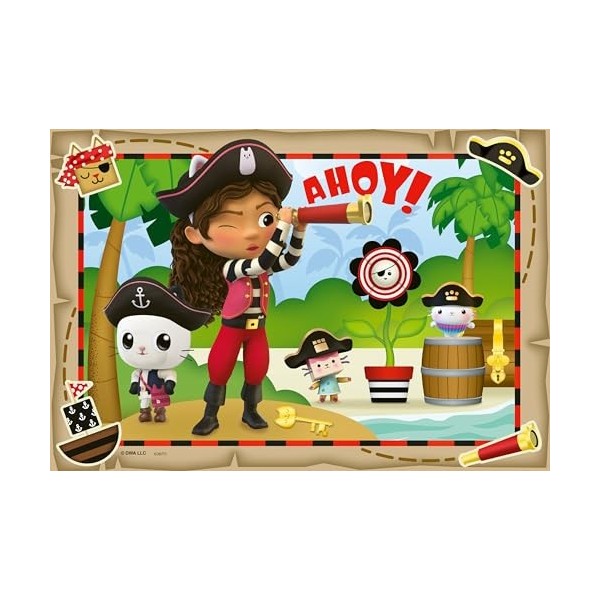 Ravensburger - Puzzle pour enfants - 2x24 pièces - La fête des pirates / Gabbys Dollhouse - Dès 4 ans - Puzzle de qualité su