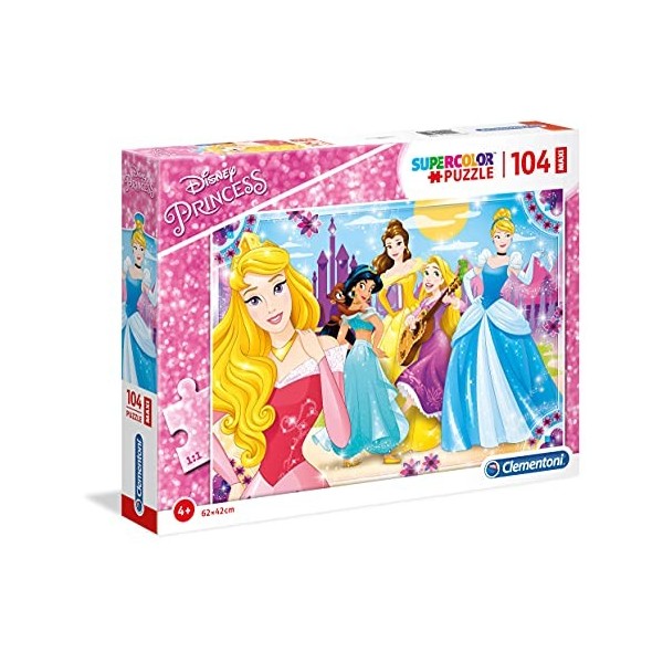 Clementoni - 23714 - Supercolor Puzzle - Princess - 104 Pièces - Disney