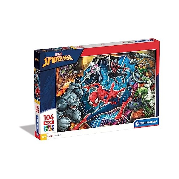 Clementoni - 23716 - Supercolor Puzzle - Spiderman - 104 Pièces