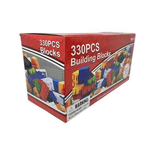 HTUK Jeu de blocs de construction pour enfants - 330 pièces - Jouet éducatif pour enfants pour samuser et jouer créatif - Br