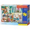 Castorland Puzzle 100 pièces : Bain pour Animaux de Compagnie