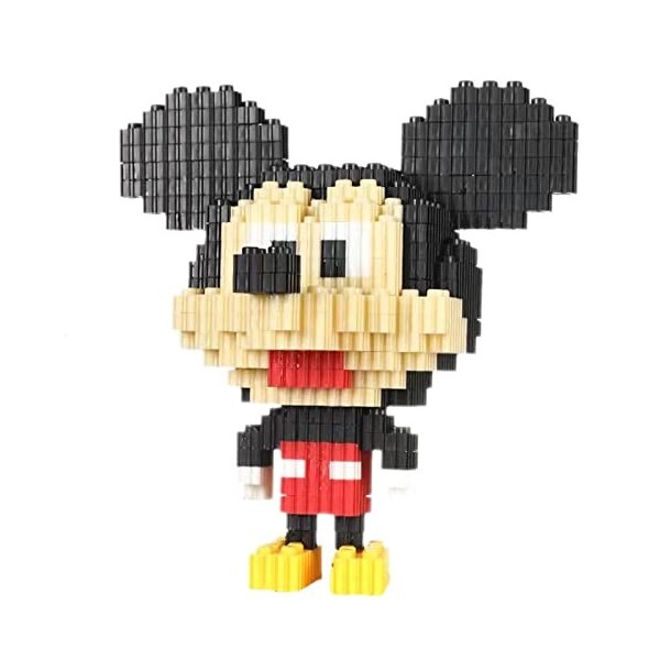 wopin Mickey Cartoon Micro Diamond Blocs, Mickey Mouse Building Building Blocks,Jeu de Briques de Construction de Souris, Puz