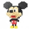 wopin Mickey Cartoon Micro Diamond Blocs, Mickey Mouse Building Building Blocks,Jeu de Briques de Construction de Souris, Puz