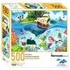 Brain Tree - Mermaid Island 500 Piece Puzzles for Adults: With Droplet Technology for Anti Glare & Soft Touch