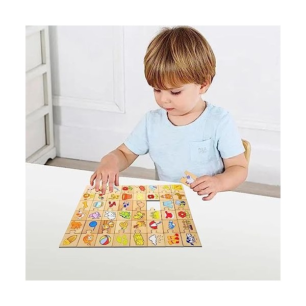 Jomewory Puzzle Animaux pour,Puzzles sur Le thème des Animaux,Puzzles cognitifs en Bois - Jouets préscolaires Amusants, Jouet