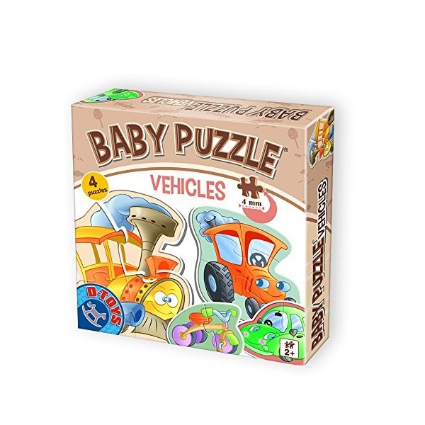 D-Toys Puzzle Toys Baby Puzzle Vehicles, 5947502871279, Multicolore
