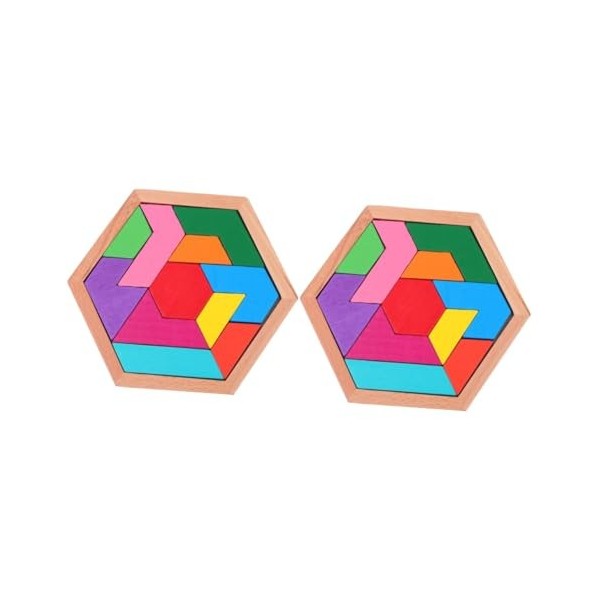 Abaodam 1 Jeu Blocs De Construction De Puzzle Puzzles De Logique Jouet Tangram Jeux De Réflexion Enfant Scie Sauteuse Peintur