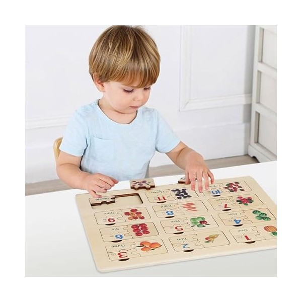 Puzzle dapprentissage des nombres pour tout-petits, Puzzle cognitif des nombres, Tableau dactivités, jouets de développemen