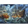 Clementoni Collection Pirates Battle-1000 Pièces-Puzzle, Divertissement pour Adultes-Fabriqué en Italie, 39777