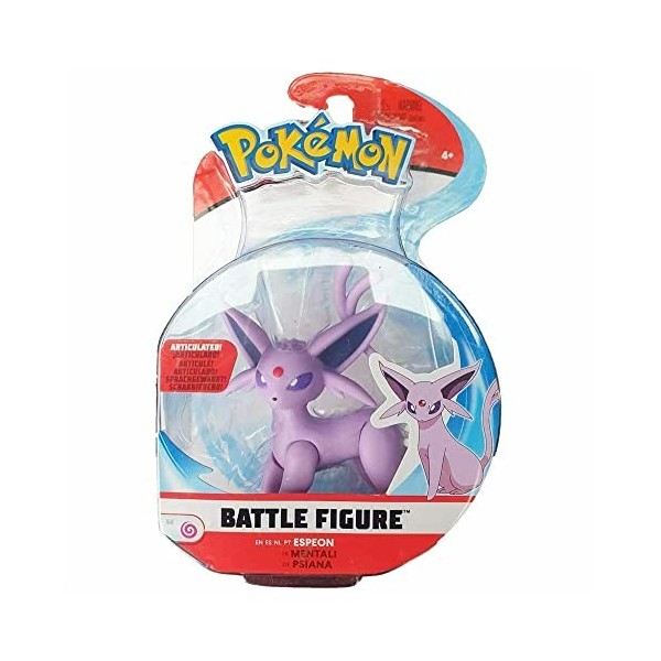 wicked Cool Toys Pokemon Battle Feature Figure Espeon, Multicoloured, PKW0005