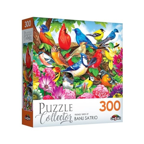 Cra-Z-Art - RoseArt – Puzzle Collector – Friendly Birds – Puzzle 300 pièces XL