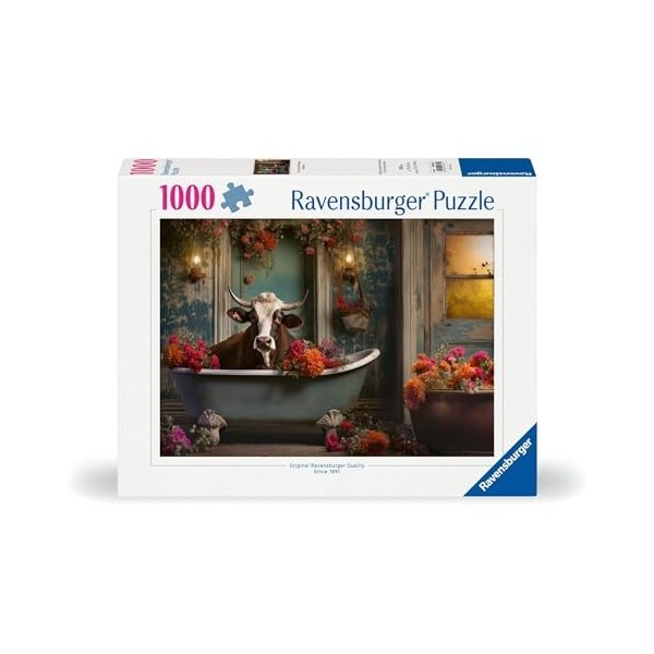 Ravensburger 12000782-La Vache dans la Baignoire-Puzzle de 1000 pièces pour Adultes à partir de 14 Ans, 12000782