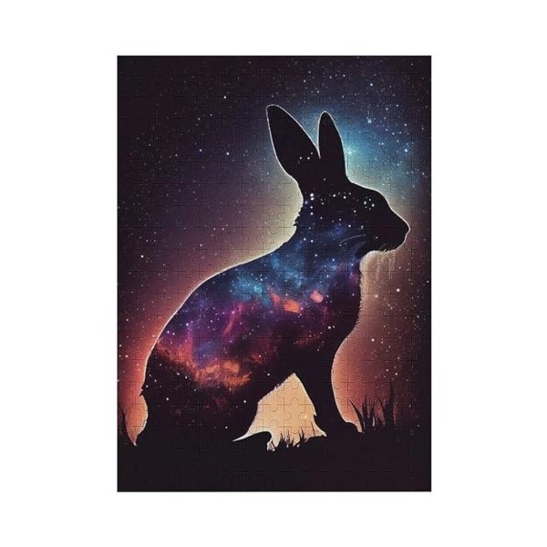 Lapin Puzzles 500 Pièces Adultes, Puzzle en Bois Jeux Dadresse pour Toute La Famille,Jeu De Team Building,Cadeau pour Les Am