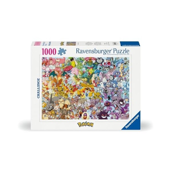 Ravensburger 1000 pièces 12000460 Challenge-Tous Les 150 Pokémon du 1er génération comme Puzzle Difficile pour Adultes et Enf
