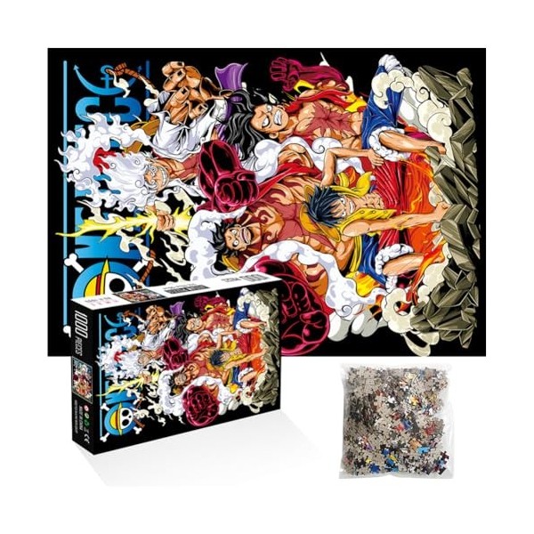 CBOSNF One Piece Puzzle,Puzzle 1000 Pièces,One Piece Jigsaw Puzzle,Luffy Jigsaw Puzzle Cartoon Anime Puzzle Étudiant Puzzle C