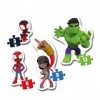 Clementoni My First Marvel Spidey and His Amazing Friends – 4 profilés de 12, 16, 20 et 24 pièces Enfants 2 Ans, Puzzle Dessi