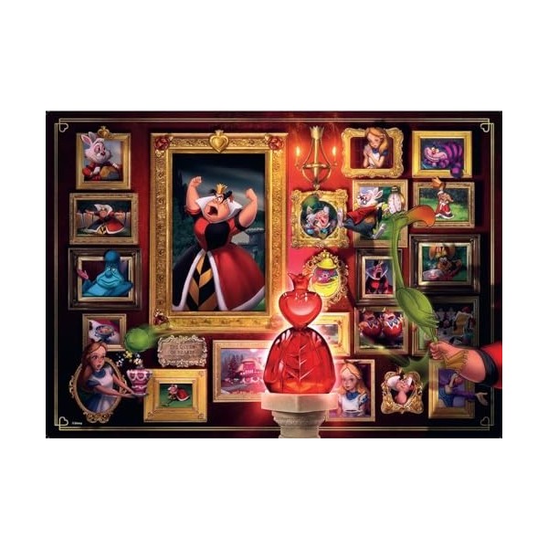 Ravensburger 1000 pièces-12000038-Disney Villainous Reine de cœur-Les Personnages Populaires dAlice au Pays des Merveilles e