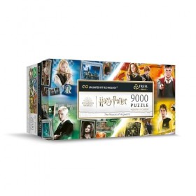 Trefl Prime UFT : Harry Potter, The Houses of Hogwarts-9000 Pièces, Grand Puzzle, Carton Le Plus épais, Bio, ÉCO, Loisir pour