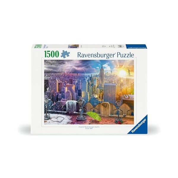 Ravensburger 12000698-New York en Hiver 1500 pièces pour Adultes et Enfants à partir de 14 Ans-Puzzle avec Motif de Ville, 12