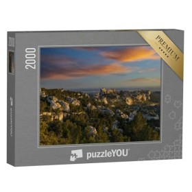 puzzleYOU : Puzzle de 2000 pièces « Château et Village médiévaux, Les Baux-de-Provence, Massif des Alpilles, Provence, France