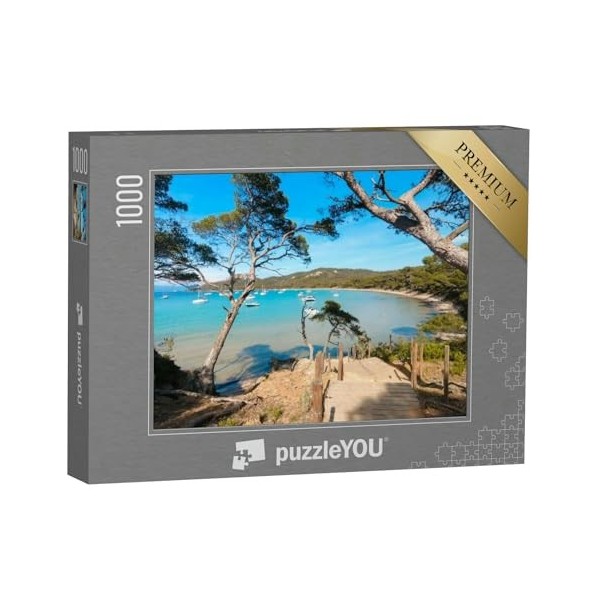 puzzleYOU : Puzzle de 1000 pièces « la Méditerranée Estivale et Les plages de lîle de Porquerolles, à Hyères »