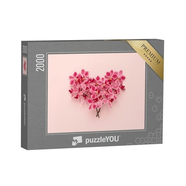 puzzleYOU : Puzzle de 2000 pièces « Un cœur dorchidée »