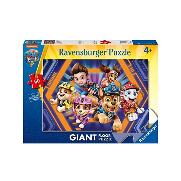 Ravensburger-03098 Ravensburger, Paw Patrol Movie, Giant de 60 pièces, Puzzle pour Enfants, Âge recommandé 4+, Casse-tête de 