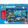 Schmidt Spiele- Playmobil Top Agents Puzzle 100 pièces pour Enfants, 56272, Bleu