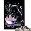 Puzzles pour Adultes 500 pièces Chat Jouant du Violoncelle Puzzle Adulte Puzzles en Bois Puzzles en Bois Puzzle Durable pour 