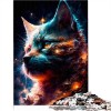 Puzzles pour Adultes 500 pièces Chat Jouant du Violoncelle Puzzle Adulte Puzzles en Bois Puzzles en Bois Puzzle Durable pour 