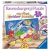 Ravensburger- My First Outdoor Puzzle Amusant Monde sous-Marin Enfant, 05610, Blanc