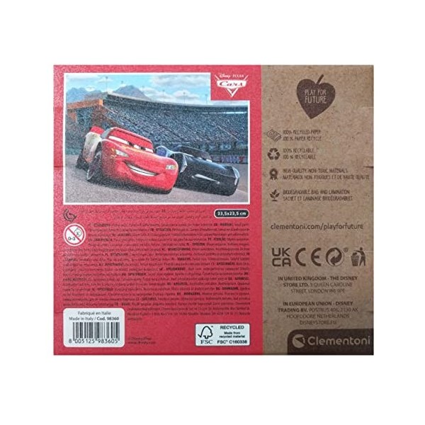 Clementoni Cars Puzzle Recycled and Recyclable 60 pièces