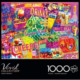 Buffalo Games - Neon Drinks - Puzzle de 1000 pièces