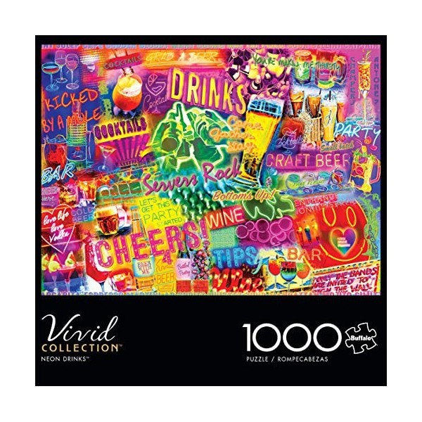 Buffalo Games - Neon Drinks - Puzzle de 1000 pièces