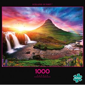Buffalo Games - Coucher de soleil de lIslande – Puzzle de 1 000 pièces multicolore, 77 cm L x 50 cm l 