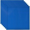 Lot de 6 Plaques de Base pour Lego Classic Compatible avec Toutes Marques - Plaque de Base - 25.5x25.5cm, Bleu 