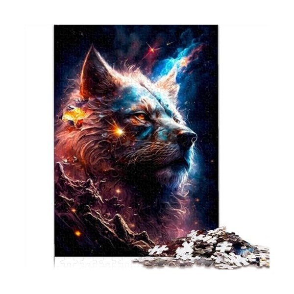 Puzzle Color Splash Lion 500 pièces Puzzles Jouets Puzzles en Bois Adultes Puzzle Cadeaux Jeu éducatif pour Enfant Adulte 500