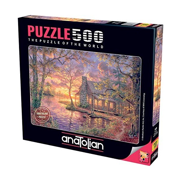 Couche de soleil sur létang - Puzzle 500 pièces Anatolian