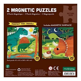 Bertoy Puzzles magnétiques amusants, dinosaures puissants, 20 pièces - 355567