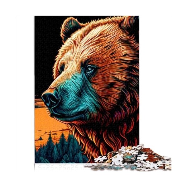 Puzzles pour Adultes 500 pièces Banksy Lil Tiger Cub Hood pour Adultes Puzzle Cadeaux Puzzle en Bois pour Adultes Famille ou 