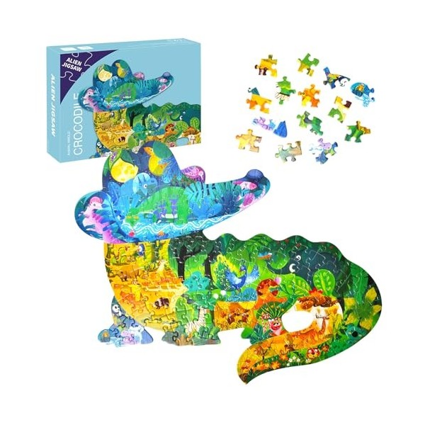 Puzzle pour enfants alligator 