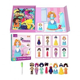 vzfit Puzzles magnétiques pour enfants, puzzles pour tout-petits - Jouet de société magnétique pour filles, jouet amusant et 