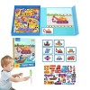 vzfit Puzzles magnétiques pour enfants, puzzles pour tout-petits - Jouet de société magnétique pour filles, jouet amusant et 