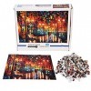 AiQima Puzzle, Jouet de Puzzle, 1000 Pièces, Jouet de Divertissement Créatif, Puzzle Solide, Marche Sous La Pluie, Pour Adole